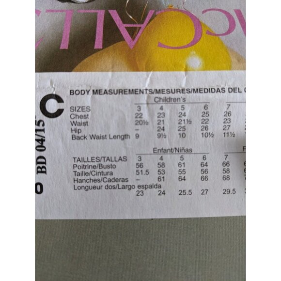 Easy McCalls Pattern 7150 Top Tunic Dress Shorts Leggings Sz 3 4 5 6 Uncut Girl - Picture 3 of 8